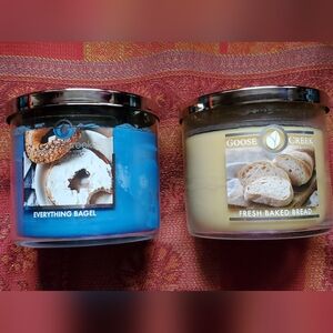 Goose Creek Everything Bagel and Fresh Baked Bread 3 Wick Candles